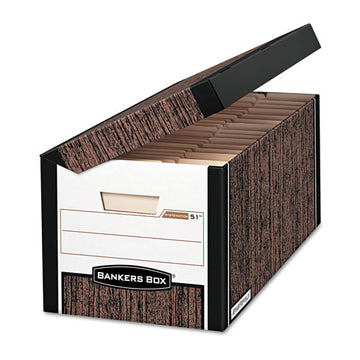 Bankers Box® Systematic Medium-duty Strength Storage Boxes, Letter Files, Woodgrain, 12-carton freeshipping - TVN Wholesale